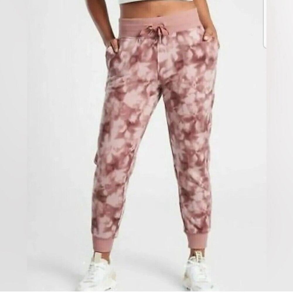 Athleta Balance Printed Jogger Pink Tie Dye Womens Size S